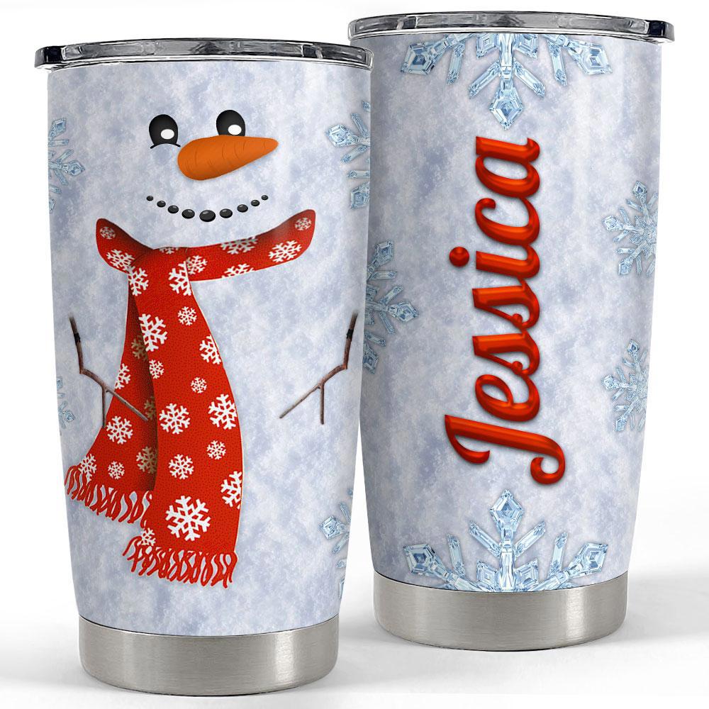 Personalized snowman tumbler with customize name Personalized Tumbler