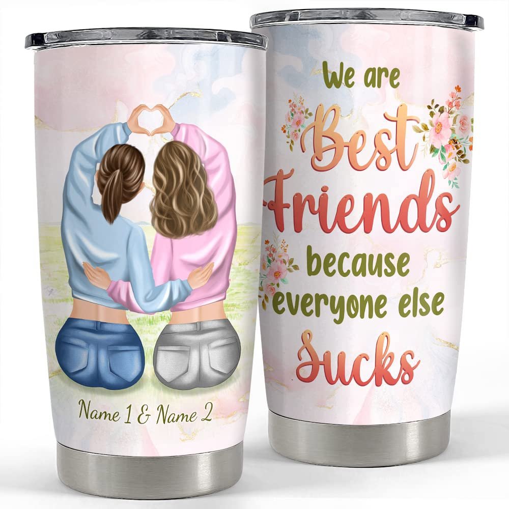 Personalized tumbler for best friend funny gifts soulmate friendship Personalized Tumbler