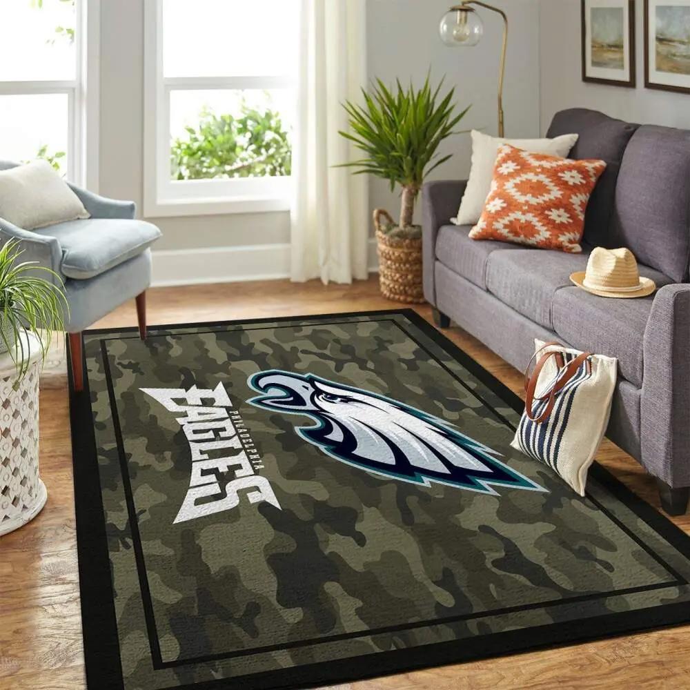 Philadelphia eagles nfl camo style living room carpet home rug regtangle carpet Rectangle Rug