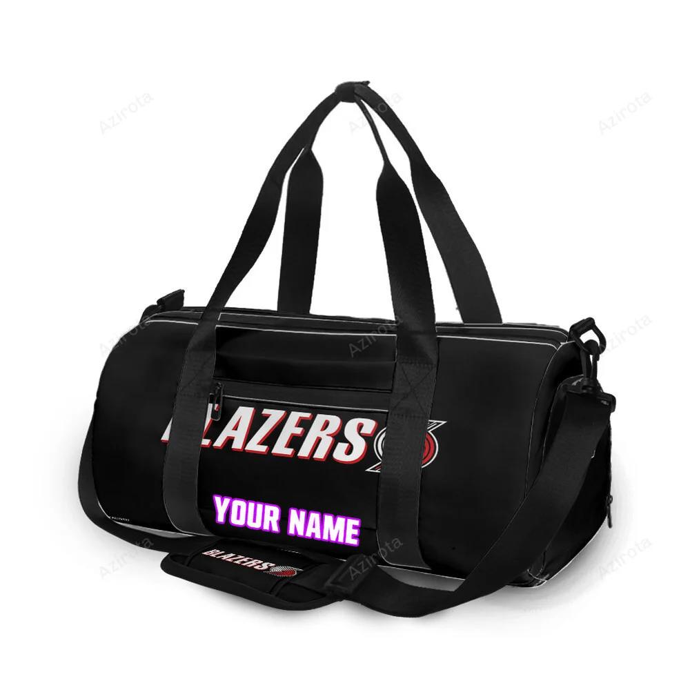 Portland trail blazers black personalized name travel bag gym bag 2401 Travel Bag