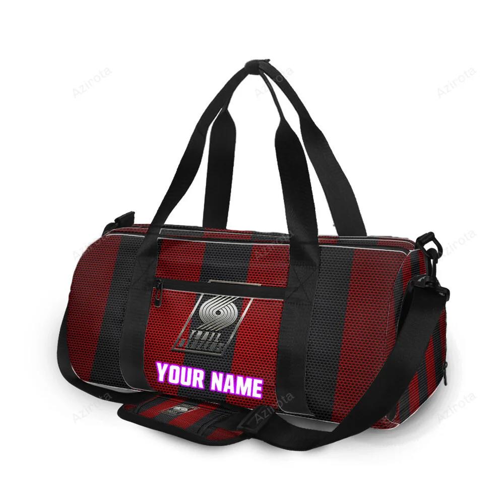 Portland trail blazers carbon-fiber personalized name travel bag gym bag 2298 Travel Bag