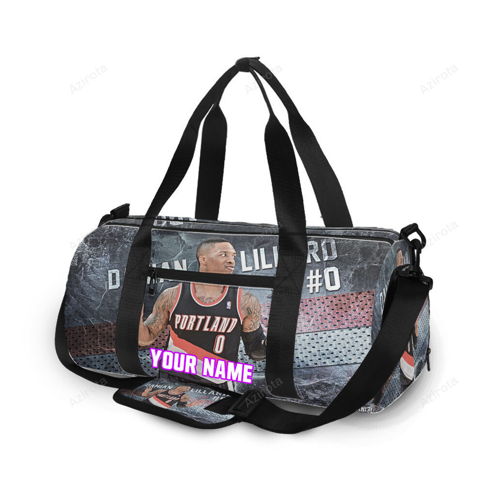 Portland trail blazers damian lillard1 personalized name travel bag gym bag 2373 Travel Bag