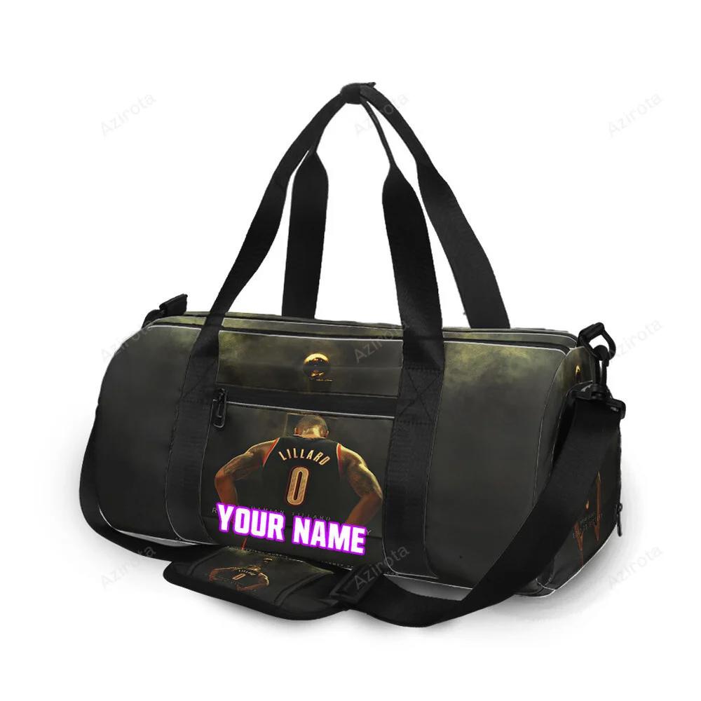 Portland trail blazers damian lillard4 personalized name travel bag gym bag 2311 Travel Bag