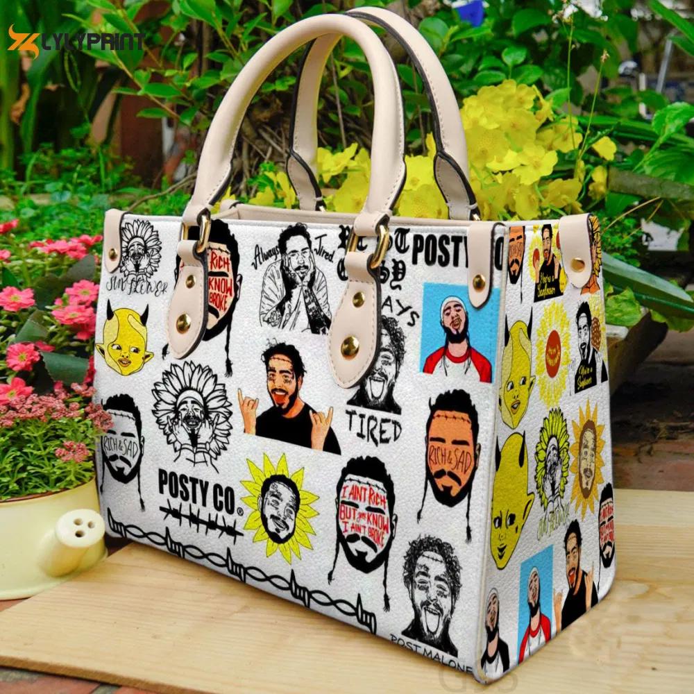 Post malone leather bag for women gift 829 Women Leather Hand Bag