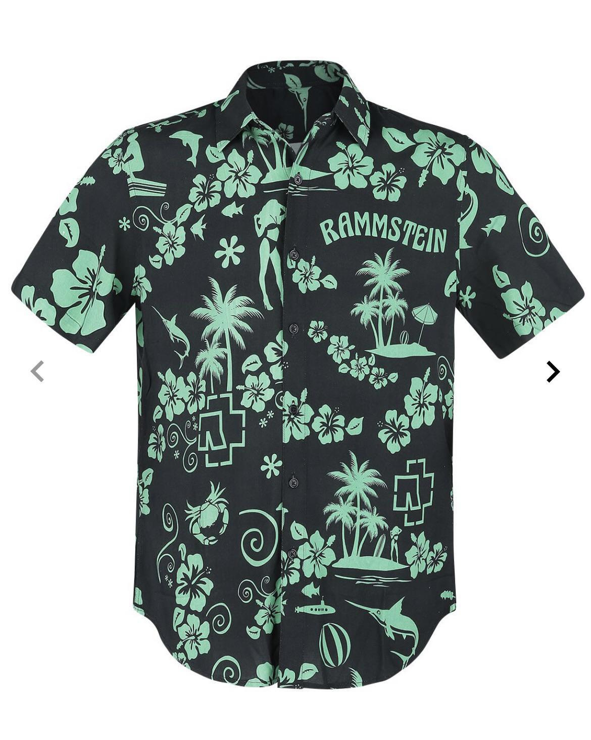 Rammstein hawaiian 7 Hawaii Shirt Shorts & Flip Flops