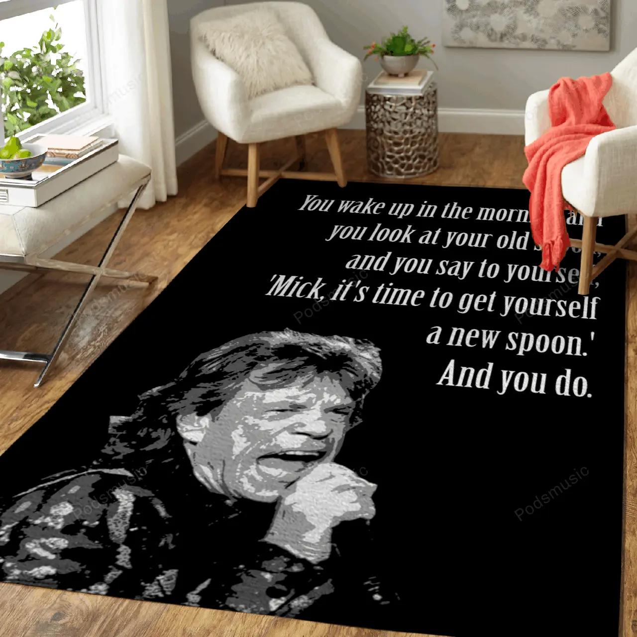 Rolling stone artwork music artwork art for fans area rug living room carpet rug regtangle carpet floor decor home decor Rectangle Rug