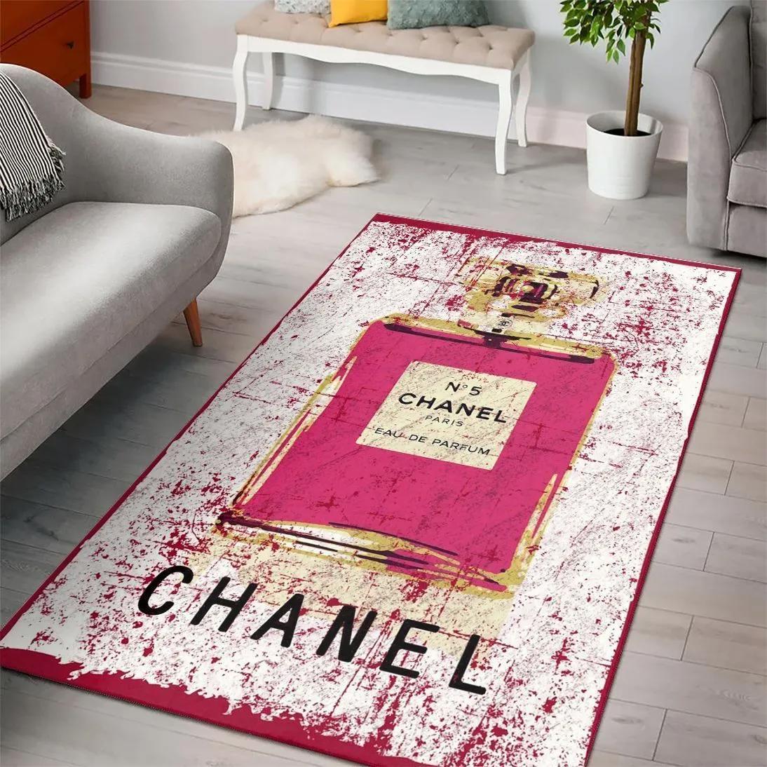 Rugs in living room and bedroom - Chanel red perfume fashion luxury brand premium rug carpet for living room bedroom carpet floor mats keep warm in winter mat Rectangle Rug