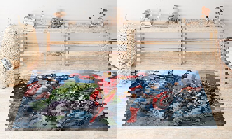 Rugs in living room and bedroom avengers rug - super hero rug - movie rug- super hero carpet- thor hulk captain iron man rug- gift for boys- christmas gift- kids room rug Rectangle Rug