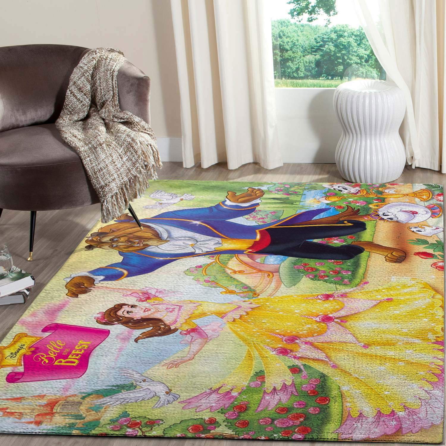 Rugs in living room and bedroom beauty and the beast Rectangle Rug