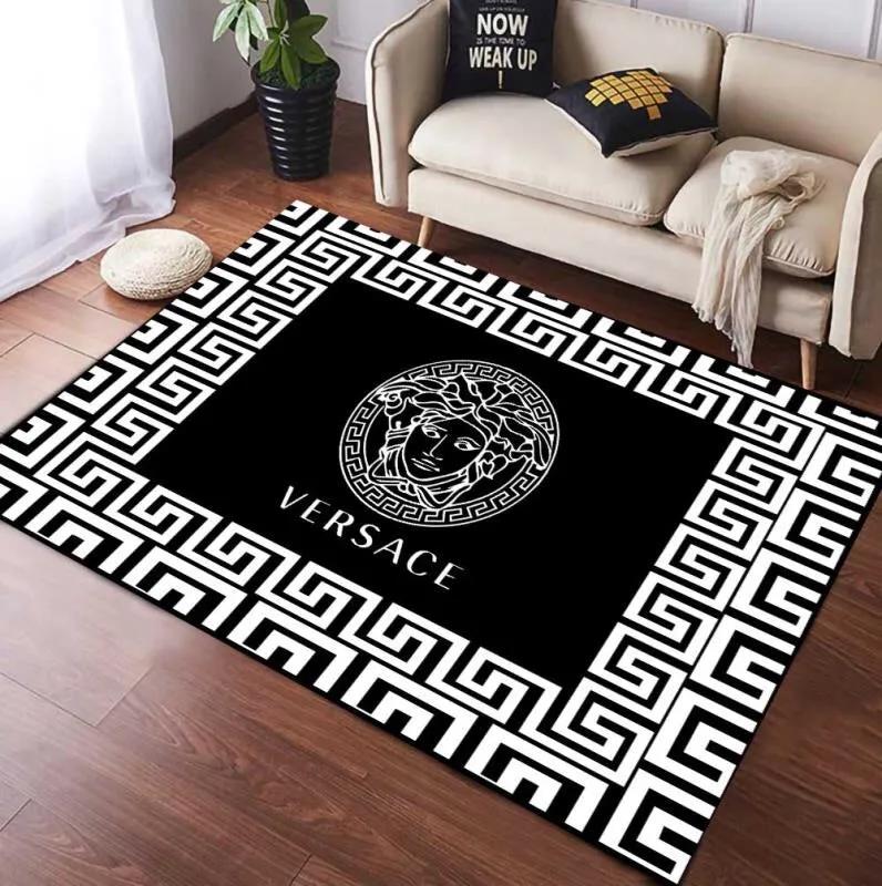 Rugs in living room and bedroom gianni versace luxury area rug for living room bedroom carpet home decor mat Rectangle Rug