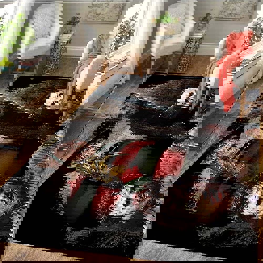 Rugs in living room and bedroom horror movie characters halloween area rug Rectangle Rug