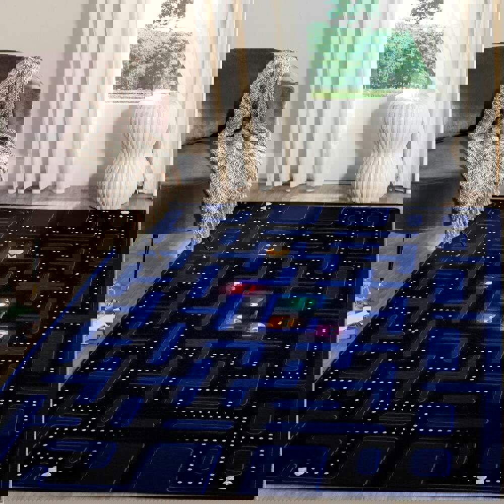 Rugs in living room and bedroom pacman area rug video game carpet gamer living room rugs rug regtangle carpet floor decor home decor v522 Rectangle Rug