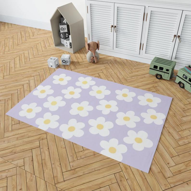 Rugs in living room and bedroom sage green don’t over think it case rug - happy face rug - soft twisted smile plush carpet- aesthetic smiley face rugs- rugs for bedroom Rectangle Rug