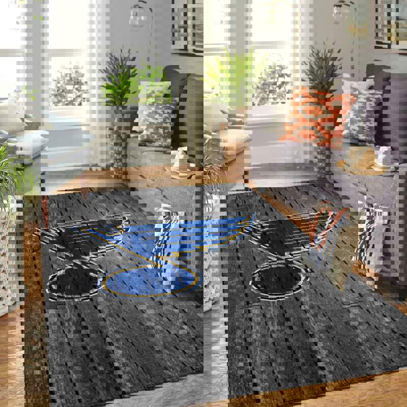 Rugs in living room and bedroom st. louis blues Rectangle Rug