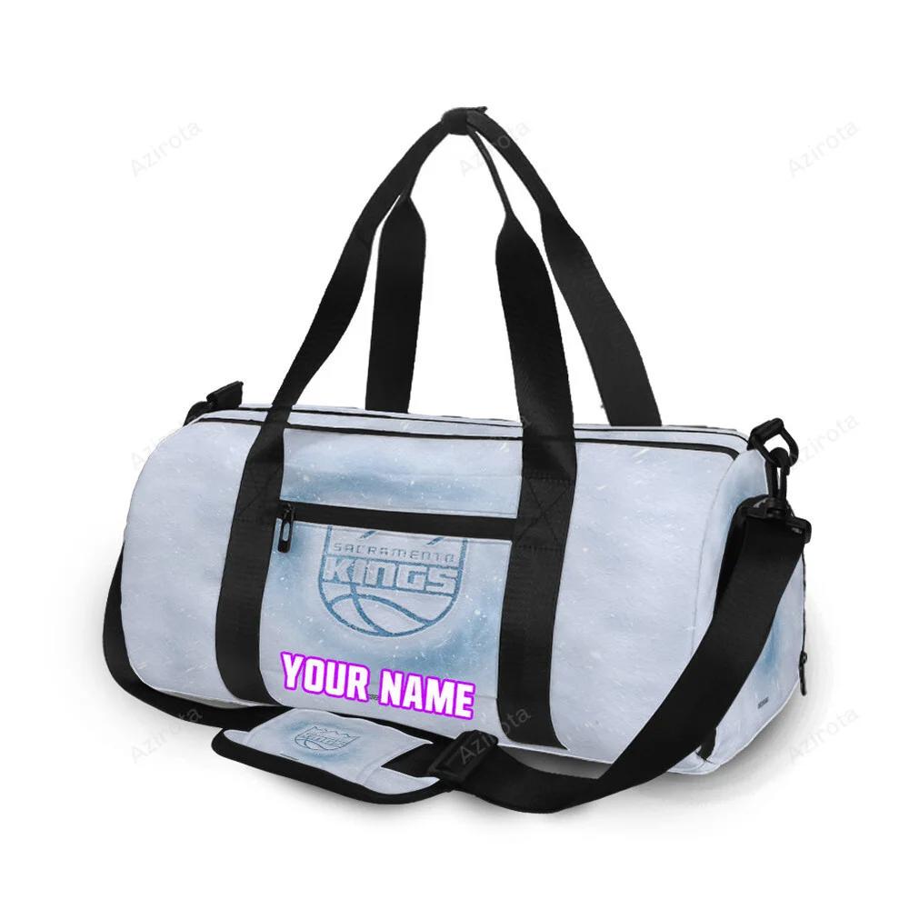 Sacramento kings emblem snow personalized name travel bag gym bag 2297 Travel Bag