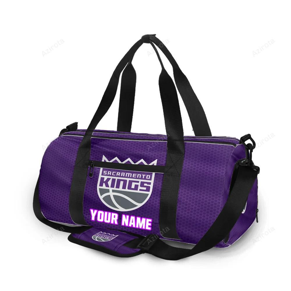 Sacramento kings emblem texture6 personalized name travel bag gym bag 2374 Travel Bag