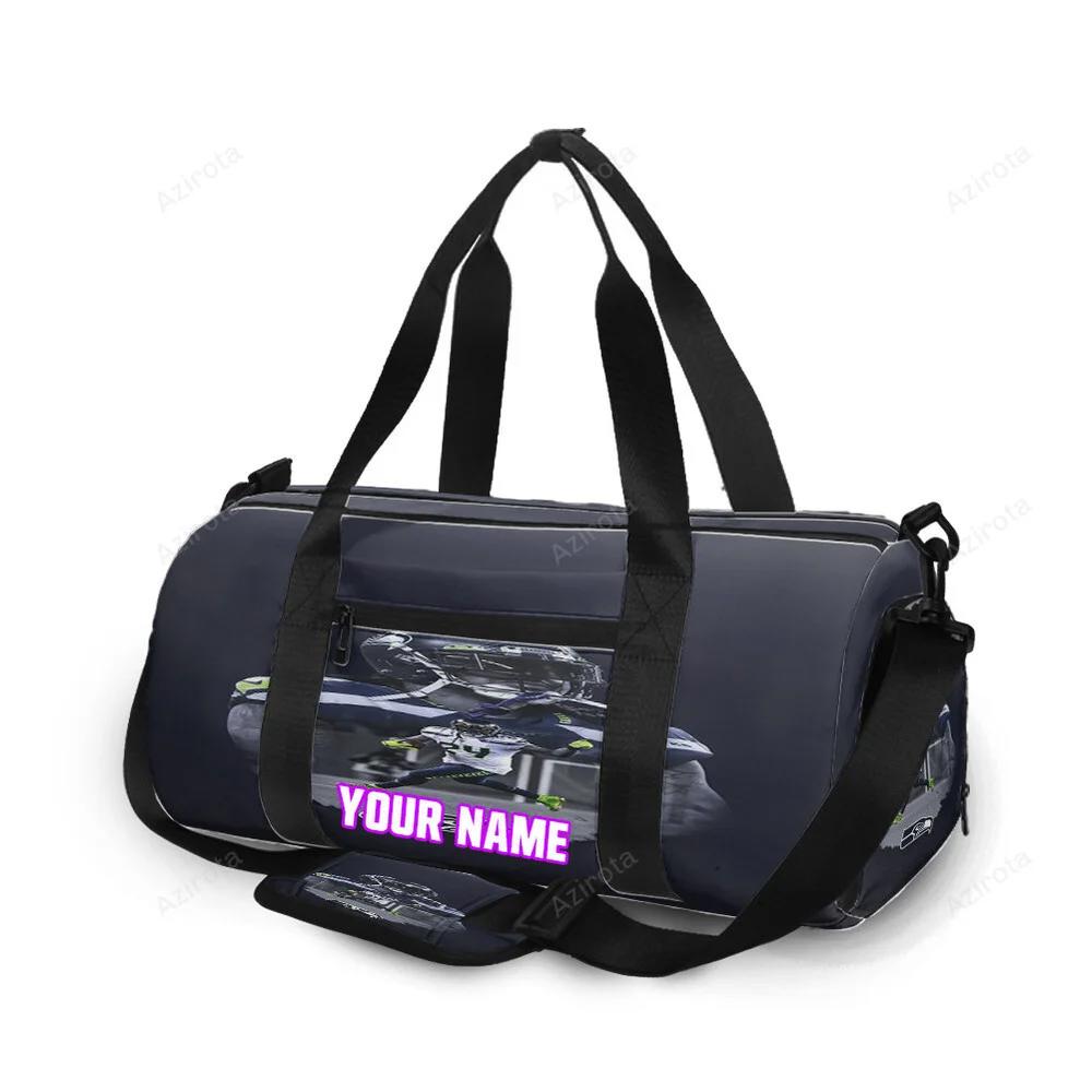 Seattle seahawks marshawn lynch2 personalized name travel bag gym bag 1088 Travel Bag