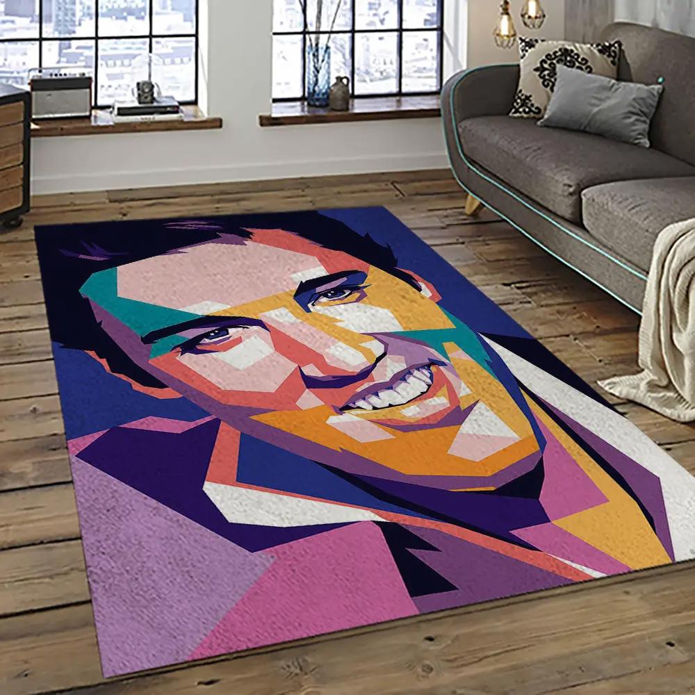 Singer elvis presley music carpet rectangle area rug for living room bedroom decor ep48 Rectangle Rug