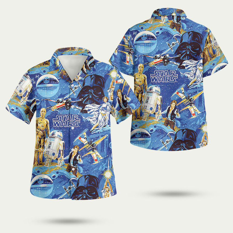 Star wars classic disney hawaiian shirt Hawaii Shirt Shorts & Flip Flops