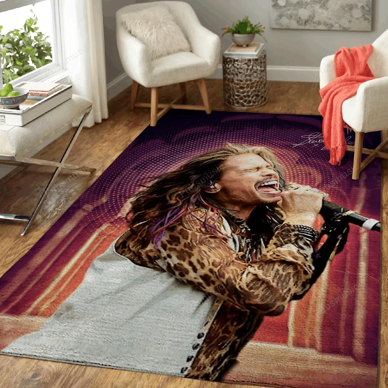 Steven tyler music popart for fans area rug living room carpet rug regtangle carpet floor decor home decor Rectangle Rug