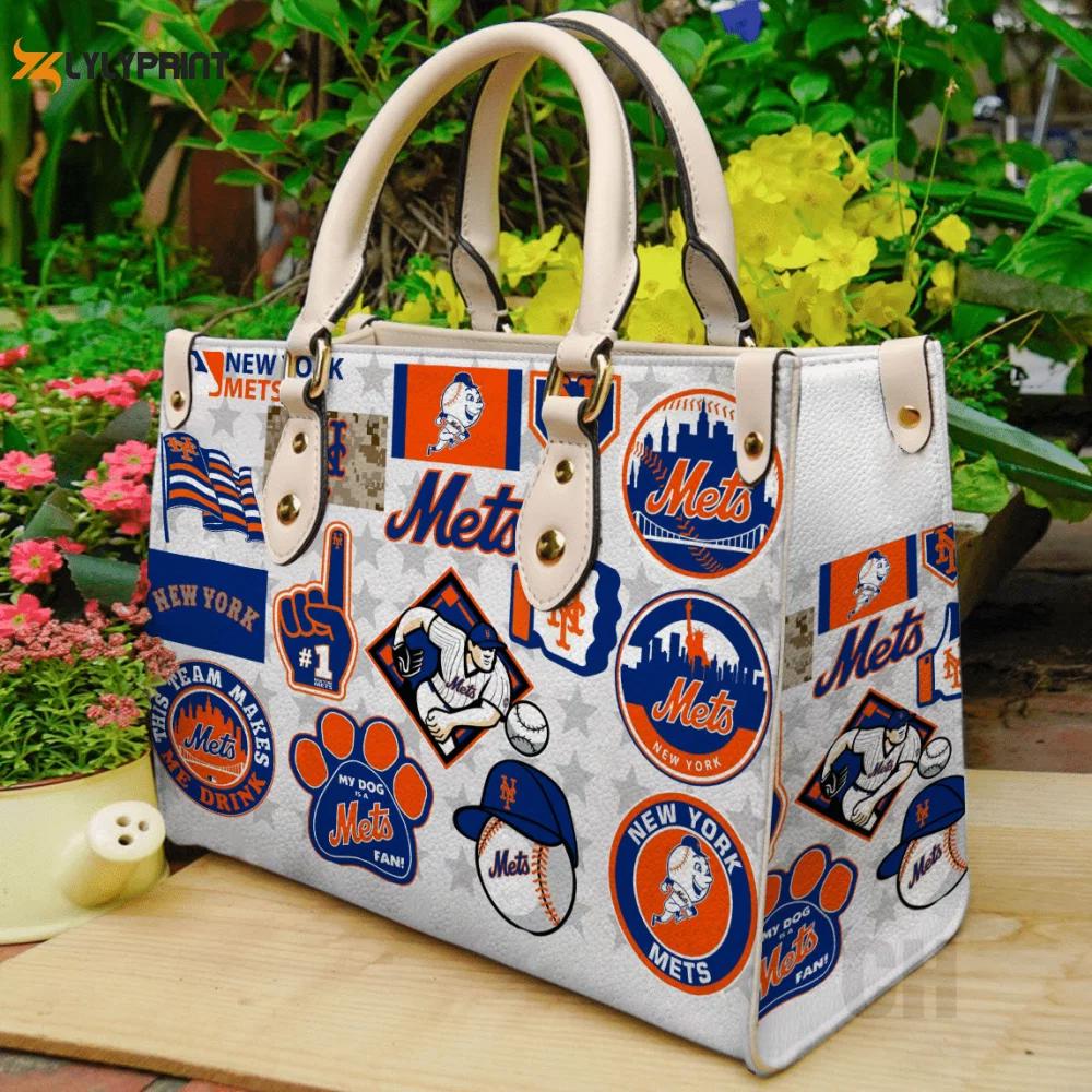 Stylish new york mets leather hand bag gift for women’s day gift for women s day – perfect for mets fans! 3649 Women Leather Hand Bag