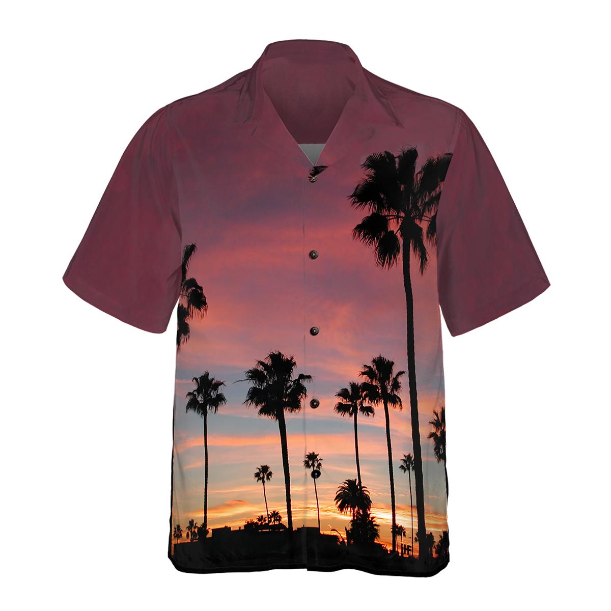 Sunset venice beach men hawaiian shirt Hawaii Shirt Shorts & Flip Flops