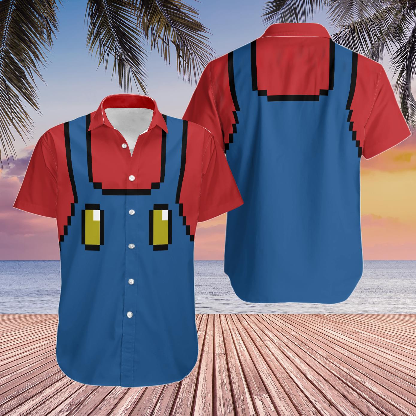 Super mario 2 hawaiian shirt Hawaii Shirt Shorts & Flip Flops