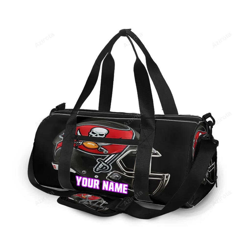 Tampa bay buccaneers helmet v22 personalized name travel bag gym bag 2539 Travel Bag