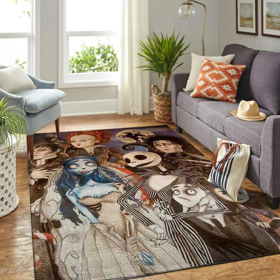 Tim burton characters halloween special area rug living room rug home decor ofd 190904 Rectangle Rug