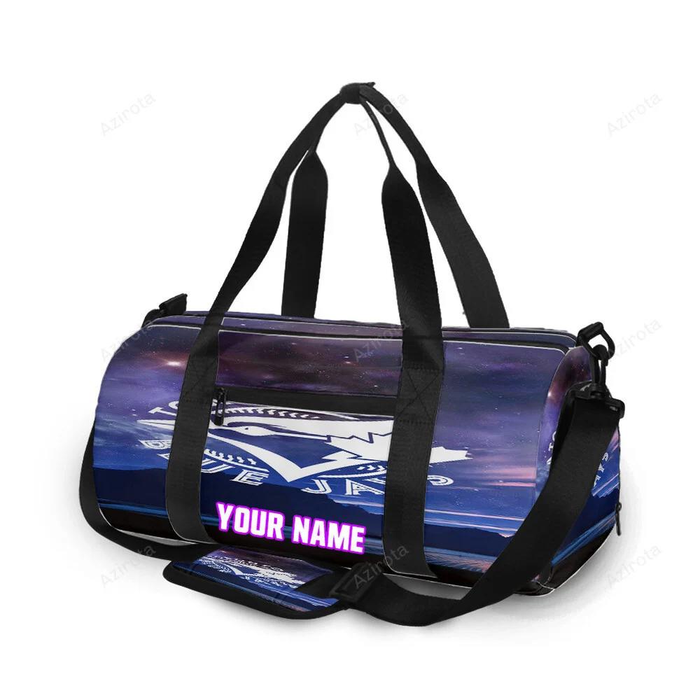 Toronto blue jays russell bird purple sky1 personalized name travel bag gym bag 2594 Travel Bag