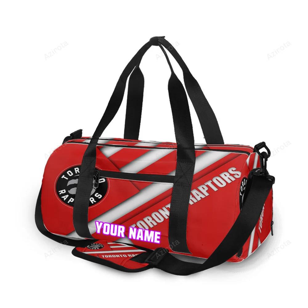 Toronto raptors red white personalized name travel bag gym bag 2431 Travel Bag