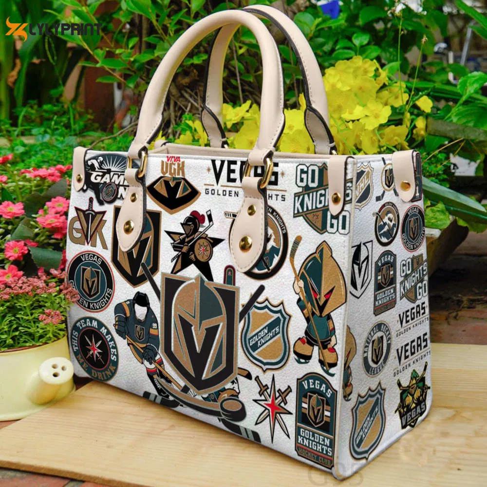 Vegas golden knights leather handbag gift for women 413 Women Leather Hand Bag