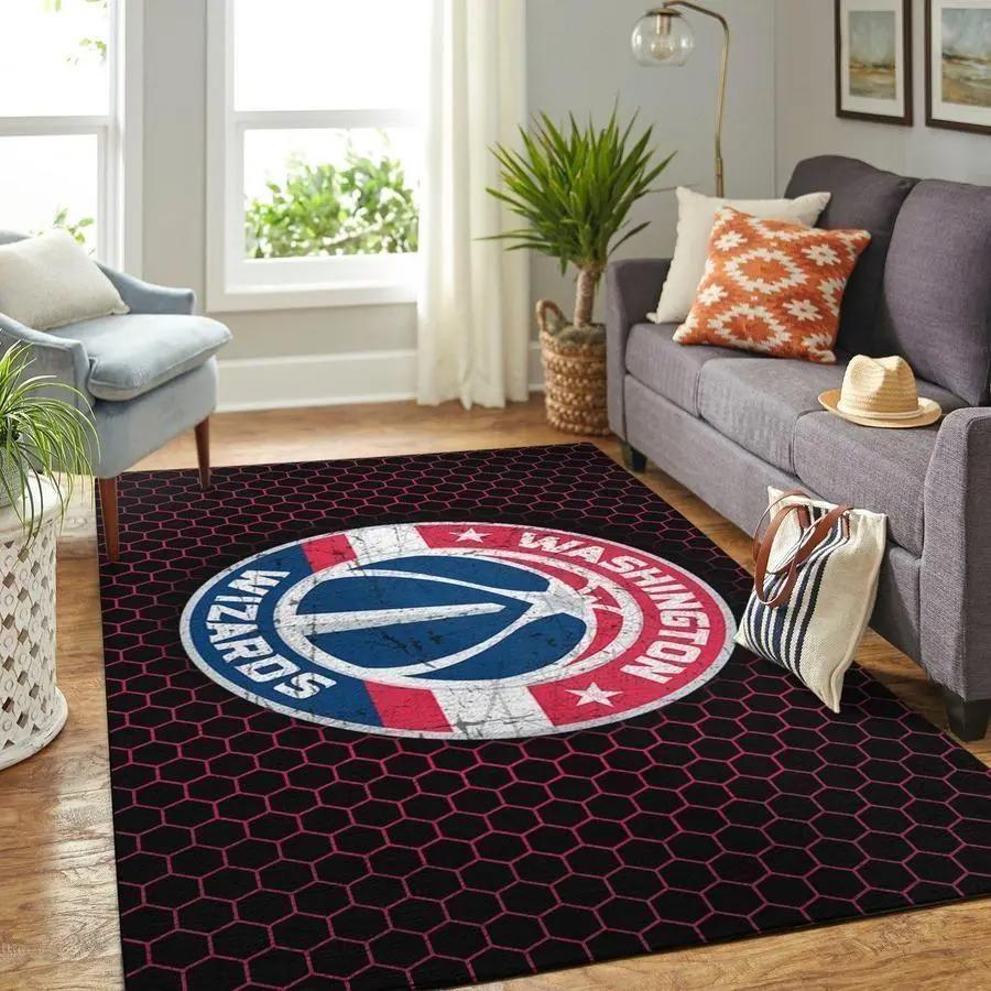 Washington wizards rug nba basketball living room rug regtangle carpet v4241 Rectangle Rug