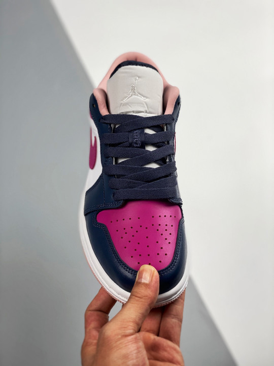 Wmns mismatched air jordan 1 low purple magenta white