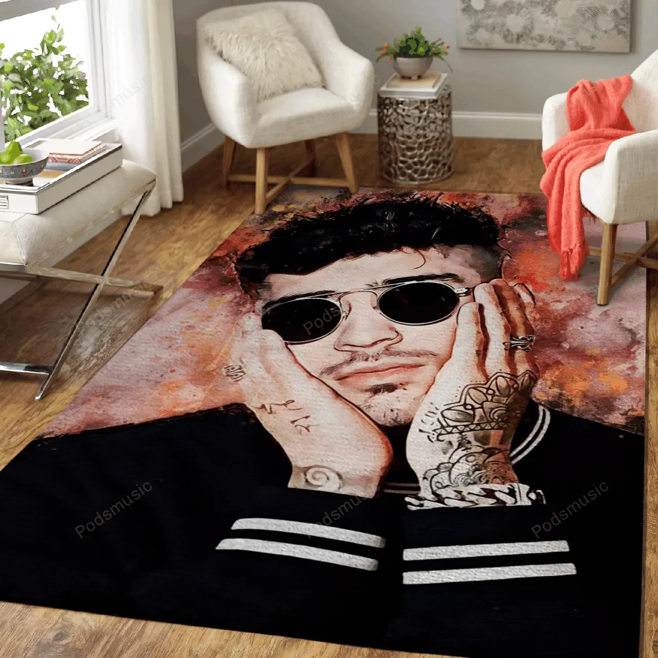 Zayn music world art for fans area rug living room carpet rug regtangle carpet floor decor home decor Rectangle Rug