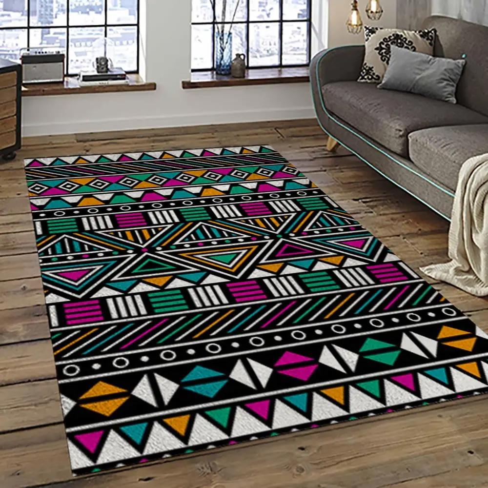 Aztec southwestern geometric shape pattern carpet area rug best gift for home decor event gift asg43 Rectangle Rug