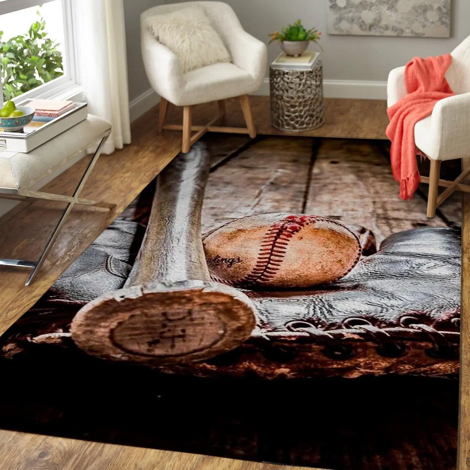 Baseball lover area rugs floor home decor rb7a8e7e6079 area rug living room carpet rug regtangle carpet floor decor home decor Rectangle Rug