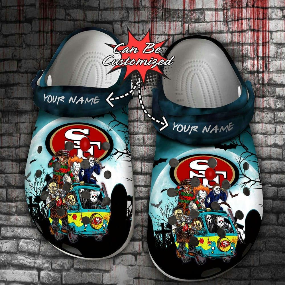 Crocs outfit - halloween crocs personalized san francisco 49ers horror friends van with clown retro scary movie villains clogs crocband shoes - 993 Crocs Outfit