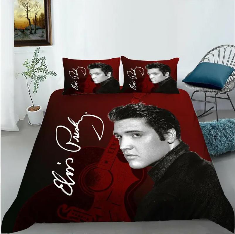 Elvis presley king of rock full  Bedding Sets Bedroom ideas bedclothes sheets bed linen covers bedspread home decor duvet blankets