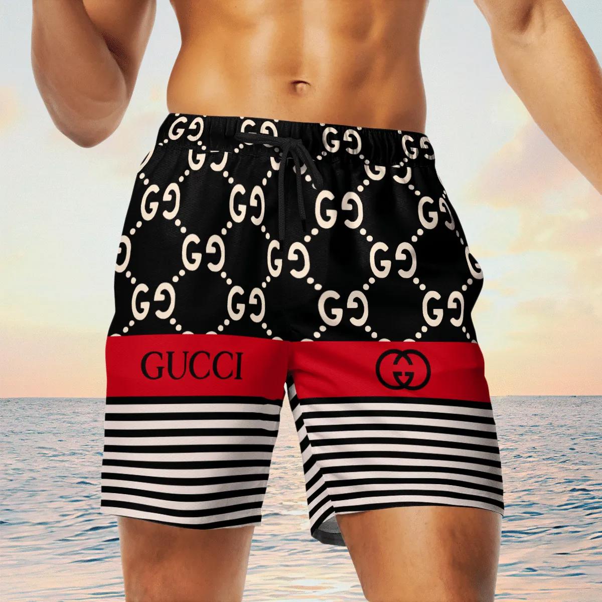 Gucci red black luxury brand premium fashion shorts for men luxury summer outfit trending 2023 77 Shorts For Ment
