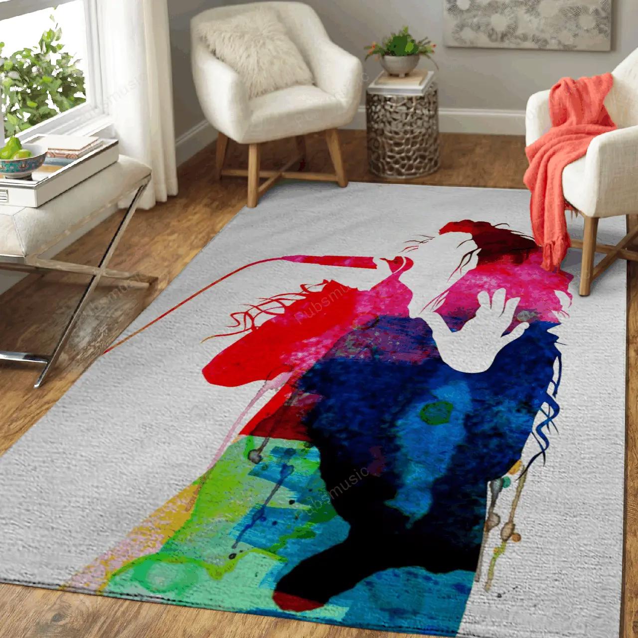 Lorde watercolor music legends art for fans area rug living room carpet rug regtangle carpet floor decor home decor Rectangle Rug