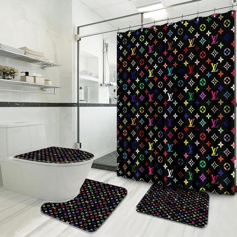 Louis vuitton lv louis vuitton bathroom sets hypebeast bath mat luxury fashion brand home decor Bathroom Set