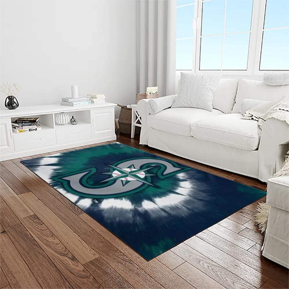 Mlb seattle mariners baseball team logo rectangle area rug sm71 Rectangle Rug