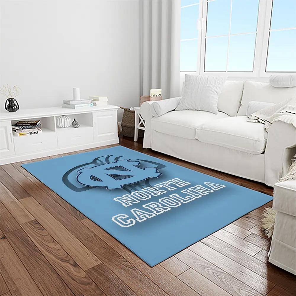 Ncaa north carolina tar heels college sport basketball and foolball team logo rectangle area rug ncth17 Rectangle Rug