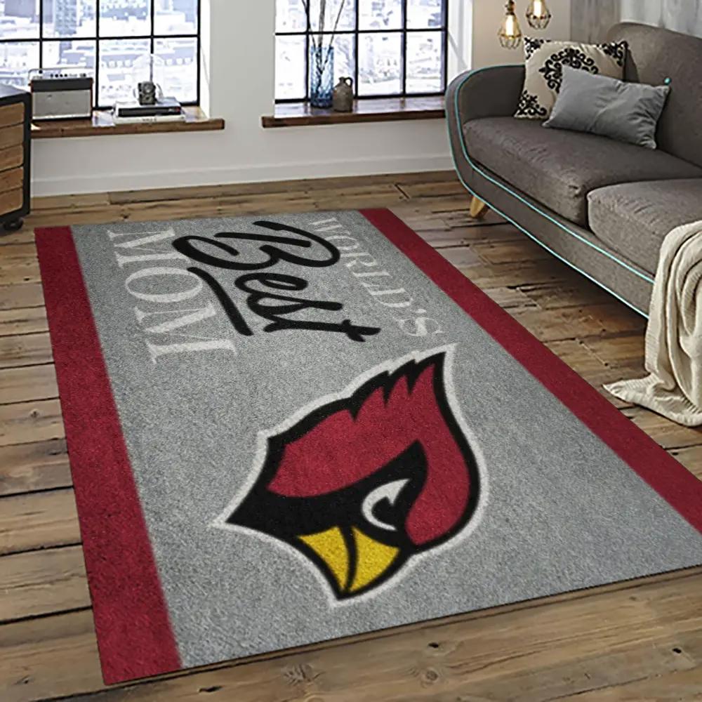 Nfl arizona cardinals football team logo sport carpet rectangle area rug for living room ac57 Rectangle Rug