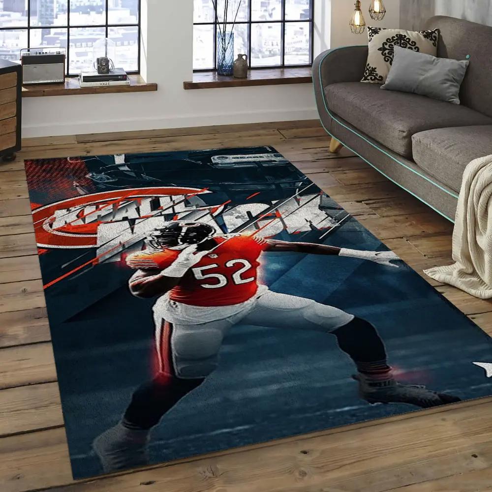Nfl chicago bears football team logo rectangle area rug cgb42 Rectangle Rug
