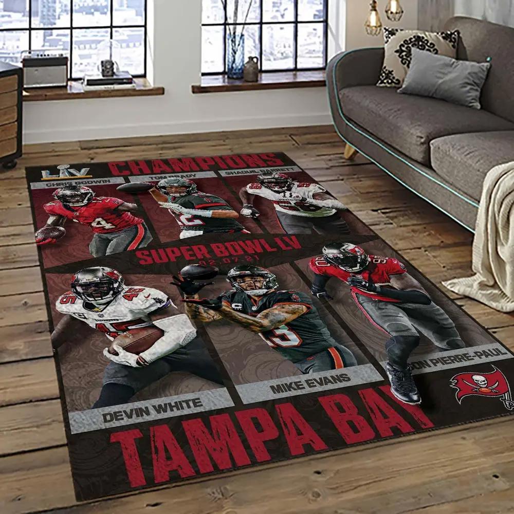 Nfl tampa bay buccaneers football team logo sport carpet area rug home decor best gift for friends tpbb37 Rectangle Rug