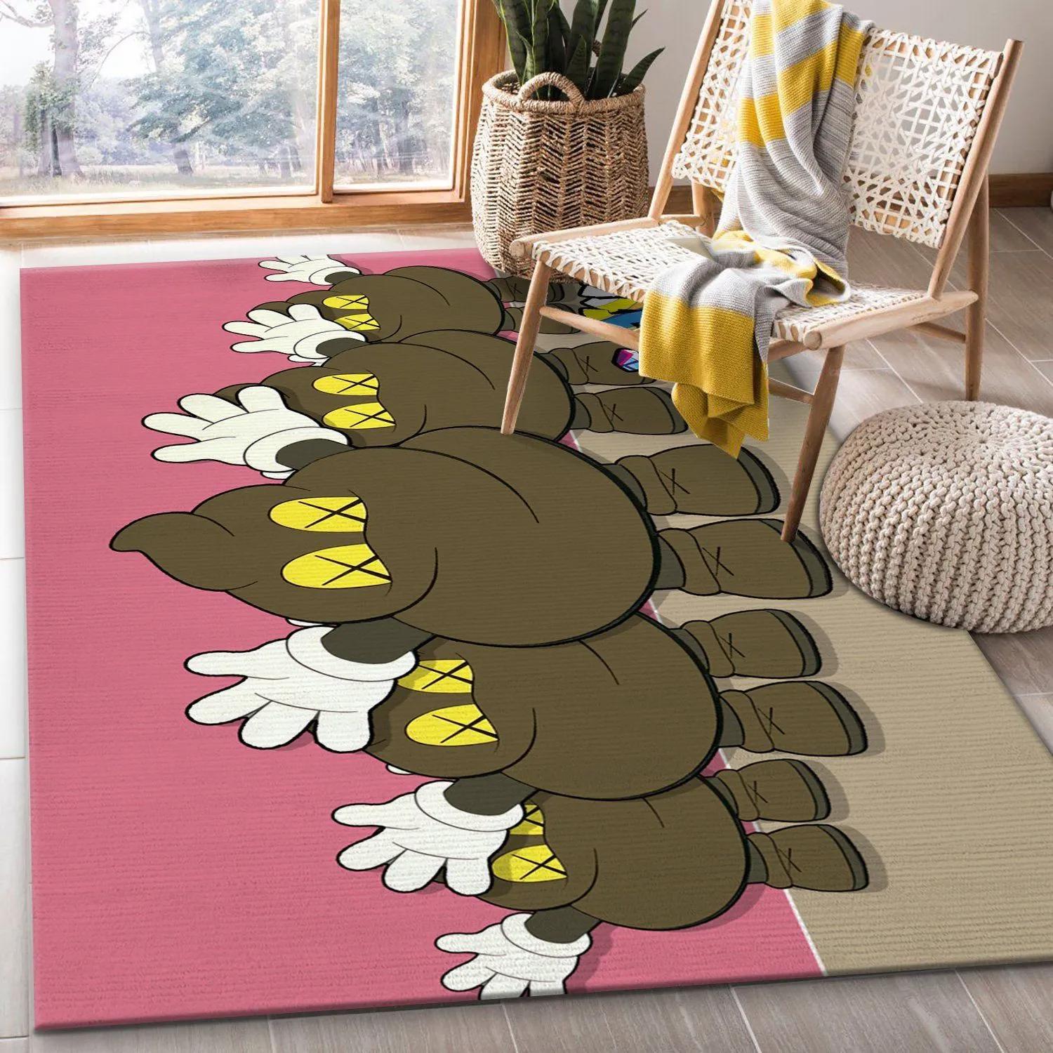 Rugs in living room and bedroom - Kaws ver4 area rug living room rug carpet christmas gift floor mats keep warm in winter Rectangle Rug