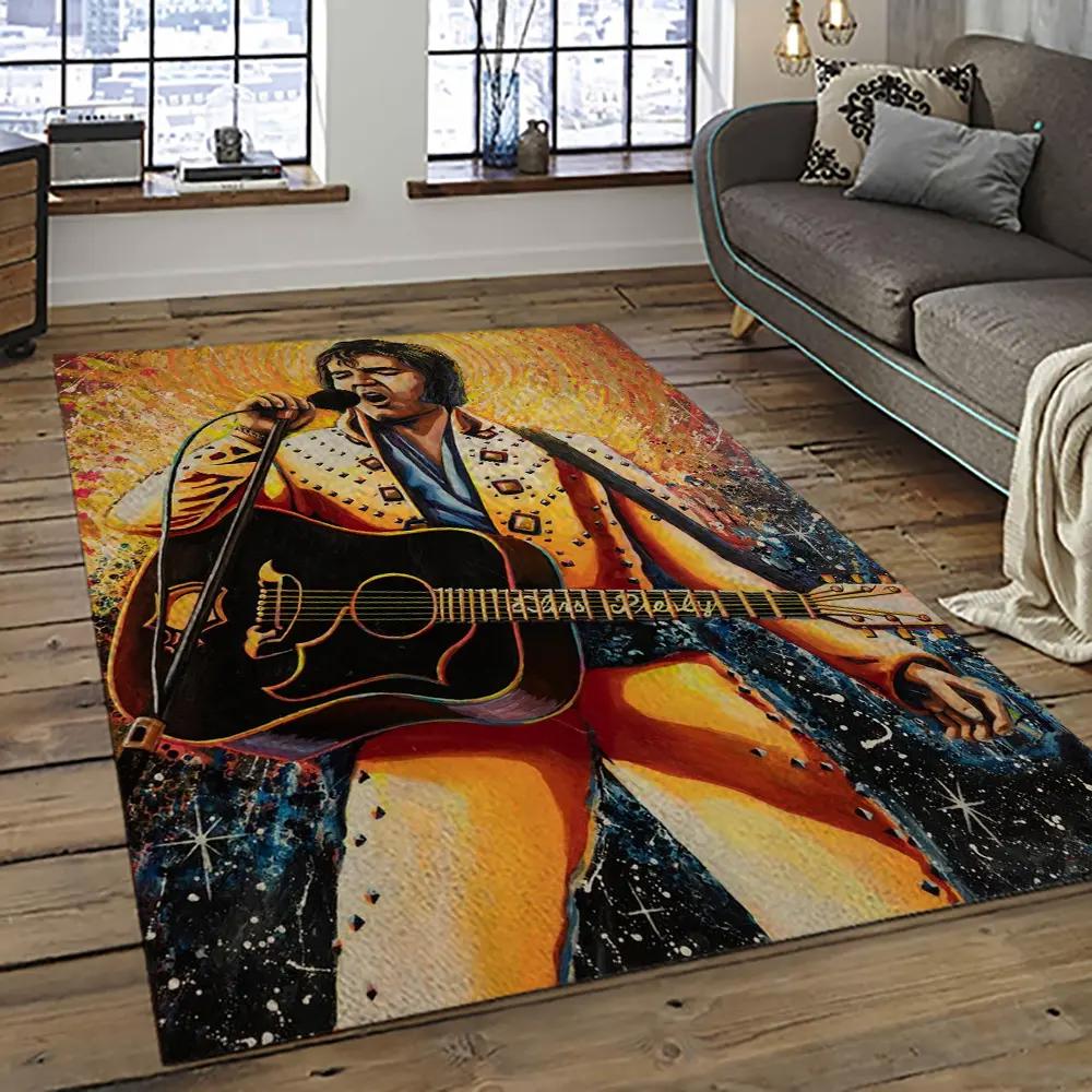 Singer elvis presley music carpet rectangle area rug for living room bedroom decor ep33 Rectangle Rug