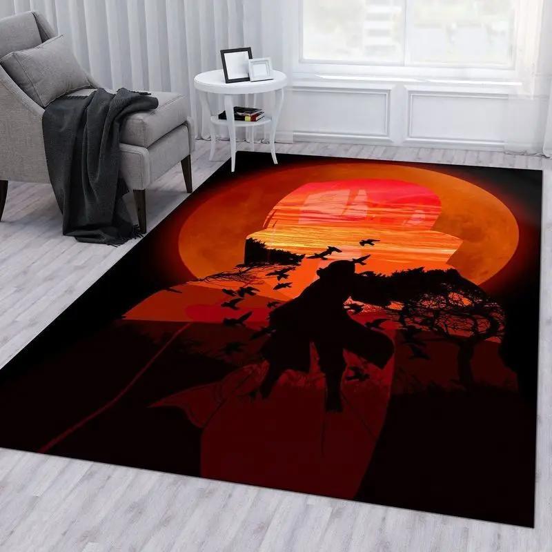 Uchiha itachi naruto anime 7 area rug living room and bed room rug rug regtangle carpet floor decor home decor Rectangle Rug